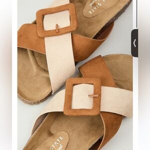 Altar'd State Suede Slide Sandles